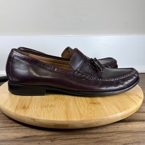 Cole Haan Pinch Tassel Loafer Mens 11 Burgundy Leather C27965 Good Dress Shoes